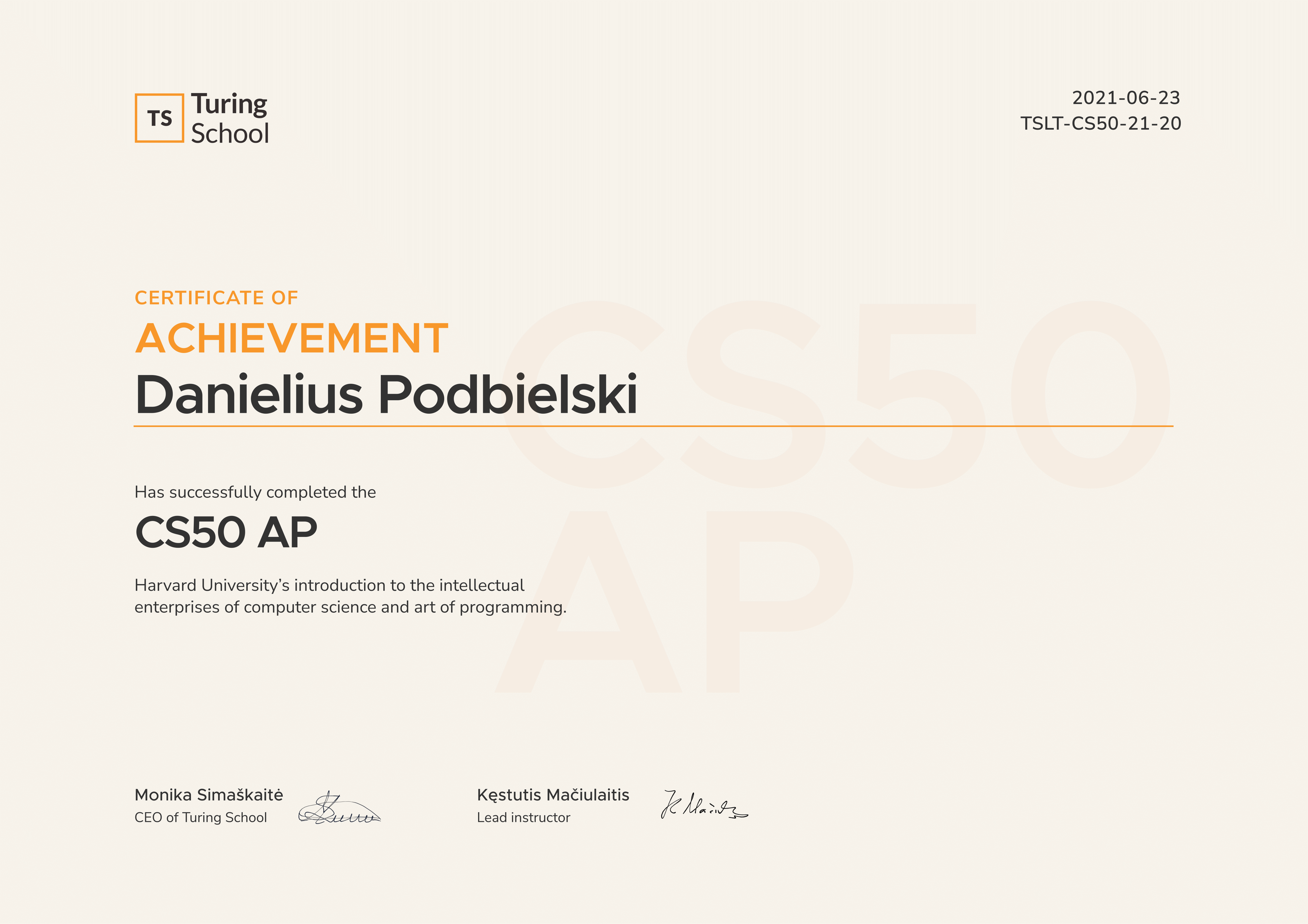 CS50 Certificate